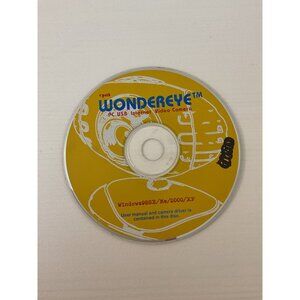 WonderEye PC USB Internet Video Camera Software CD For Windows 98SE/ME/2000/XP